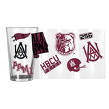 Alabama A&M 16oz Native Pint Glass - Logo Brands - Flyclothing LLC