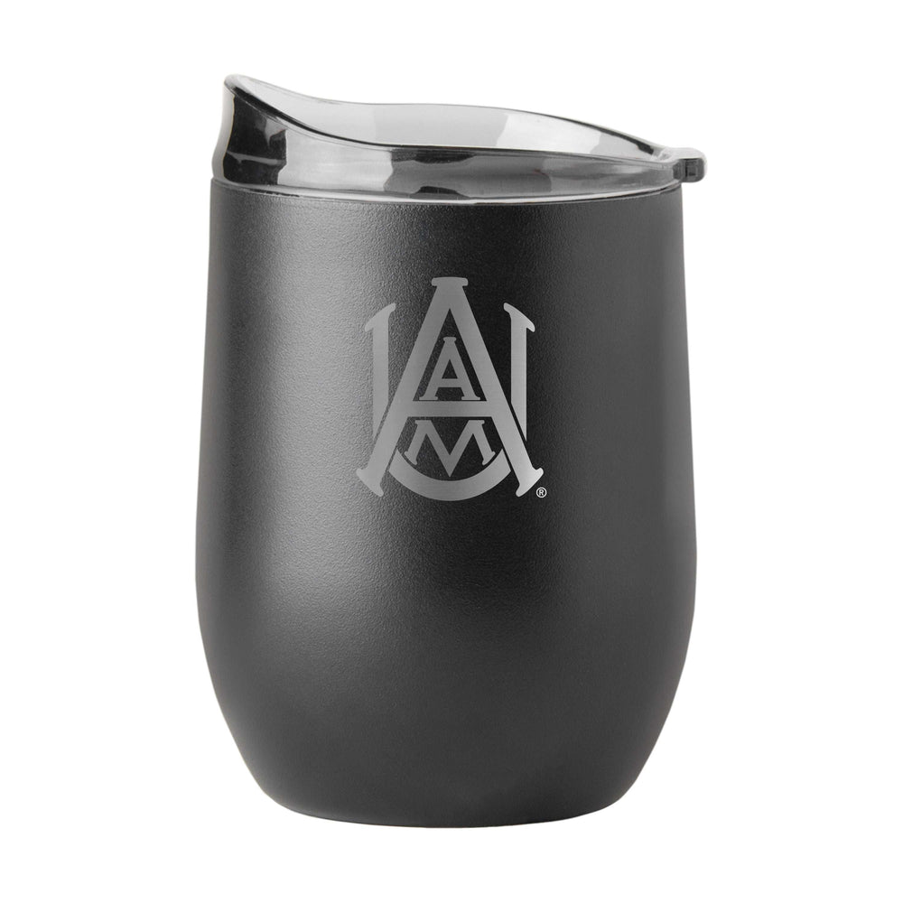 Alabama A&M GunMetal 16oz Black Powder Curved Beverage - Logo Brands - Flyclothing LLC