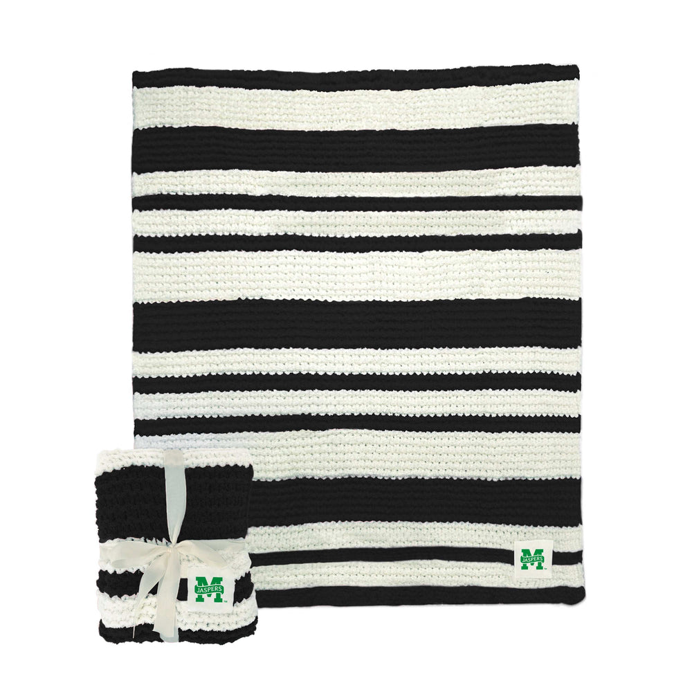 Manhattan University Cable Knit Throw 50x60 - Logo Brands - Flyclothing LLC