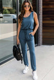 Drawstring Round Neck Sleeveless Jumpsuit - Trendsi - Flyclothing LLC