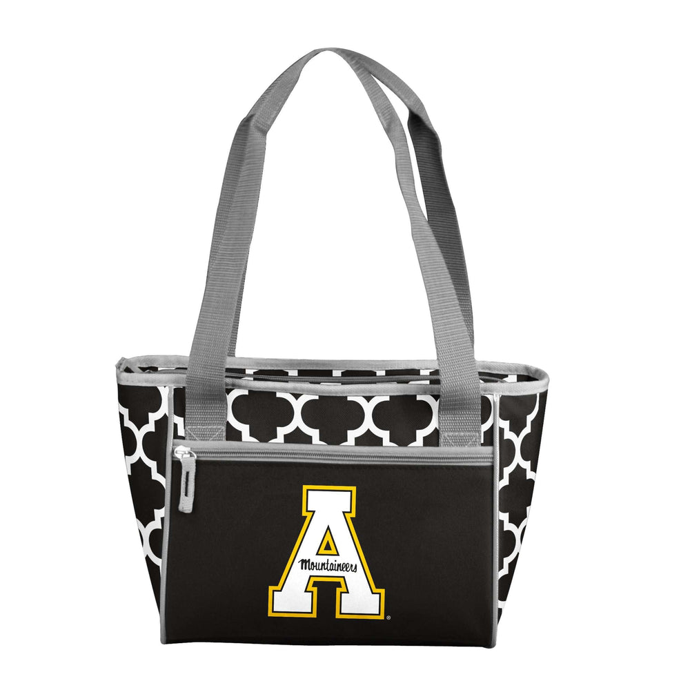Appalachian State Quatrefoil 16 Can Cooler Tote - Logo Brands - Flyclothing LLC