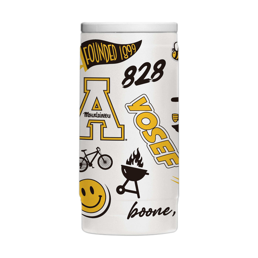 Appalachian State 12oz Native Powdercoat SlimCan Coolie - Logo Brands - Flyclothing LLC