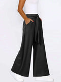 Tied Wide Leg Pants with Pockets - Trendsi - Flyclothing LLC