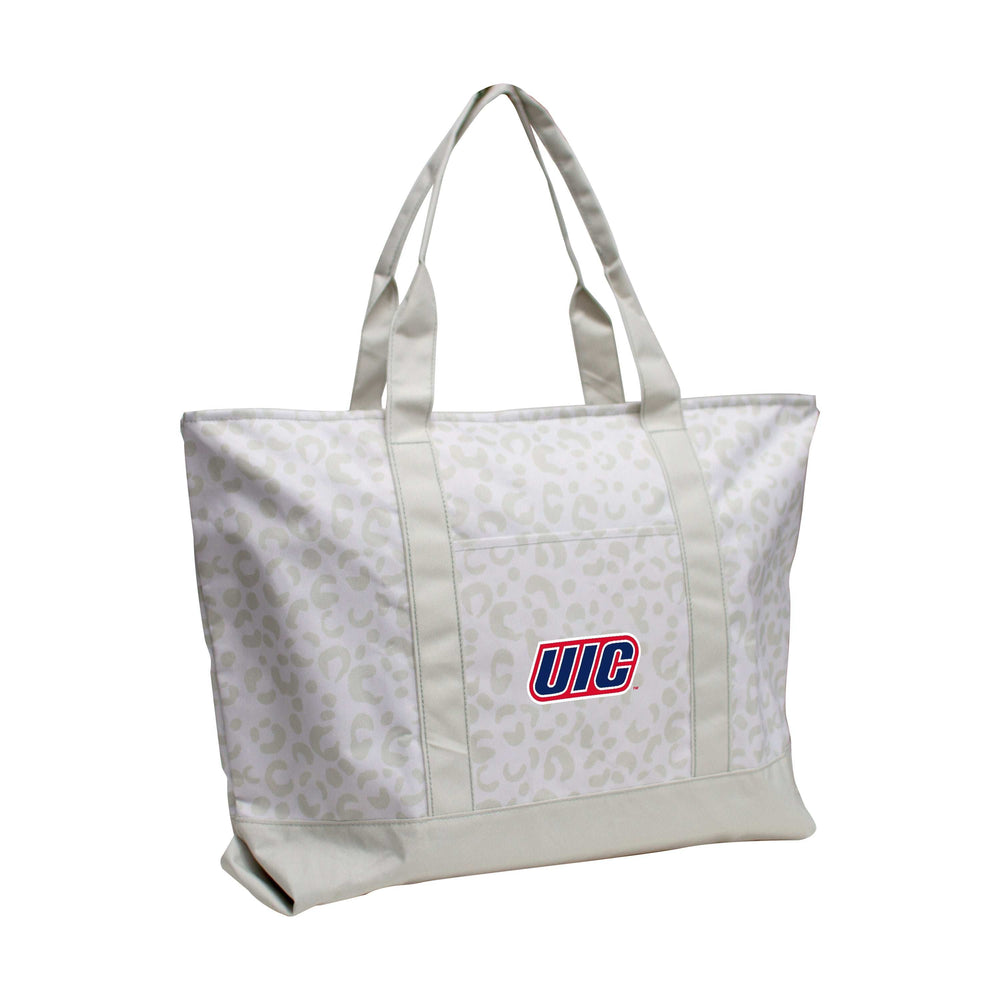 Illinois - Chicago Leopard Pattern Tote - Logo Brands - Flyclothing LLC