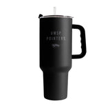 Wisconsin - Stevens Point 40oz Black Tonal Powder Coat Tumbler - Logo Brands - Flyclothing LLC