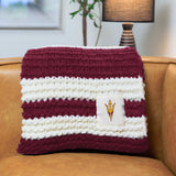 Arizona State Cable Knit Throw 50x60 - Logo Brands - Flyclothing LLC