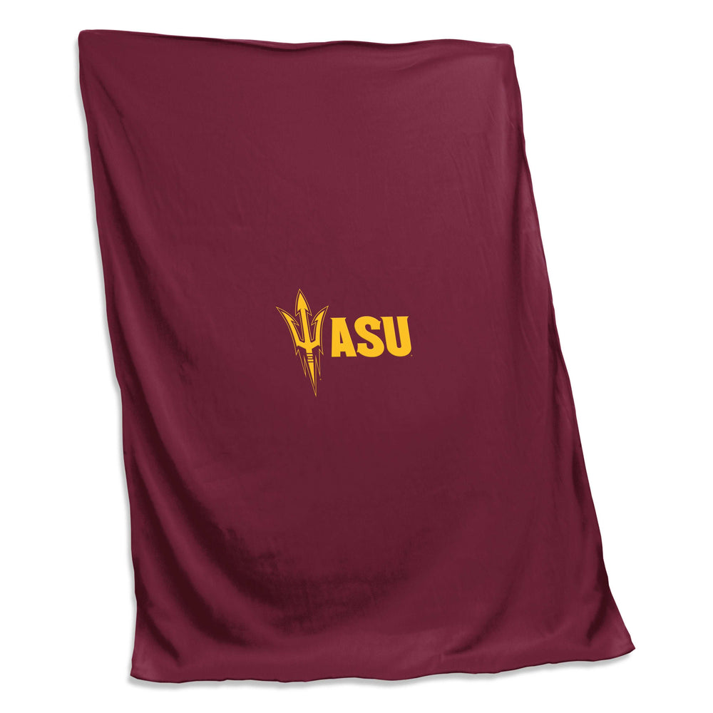 Arizona State Combo Mark Maroon Screened Sweatshirt Blanket - Logo Brands - Flyclothing LLC