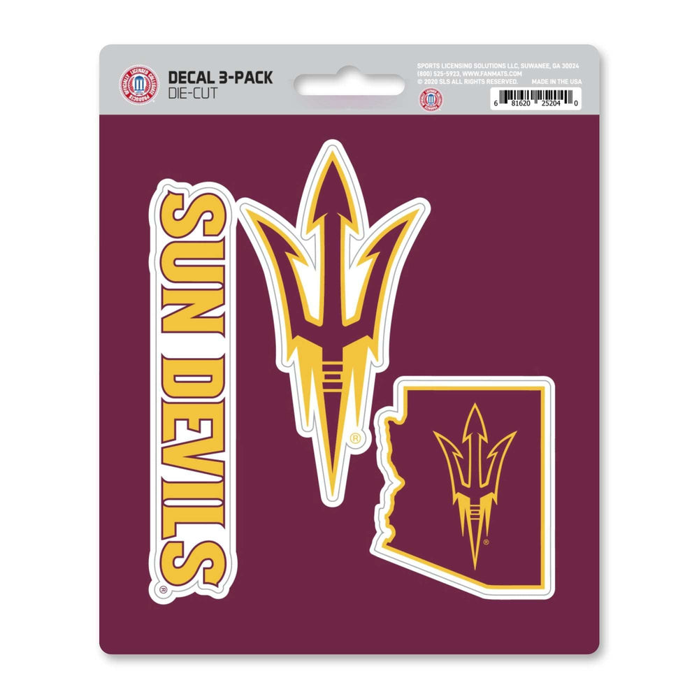 Arizona State University Decal 3-pk - Logo Brands - Flyclothing LLC