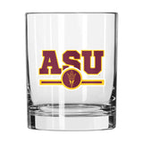 Arizona State 14oz Letterman Rocks Glass - Logo Brands - Flyclothing LLC