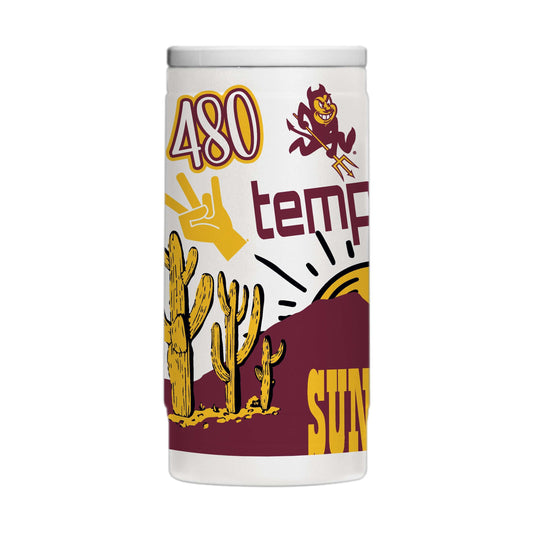 Arizona State 12oz Native Powder Coat Coolie - Logo Brands - Flyclothing LLC