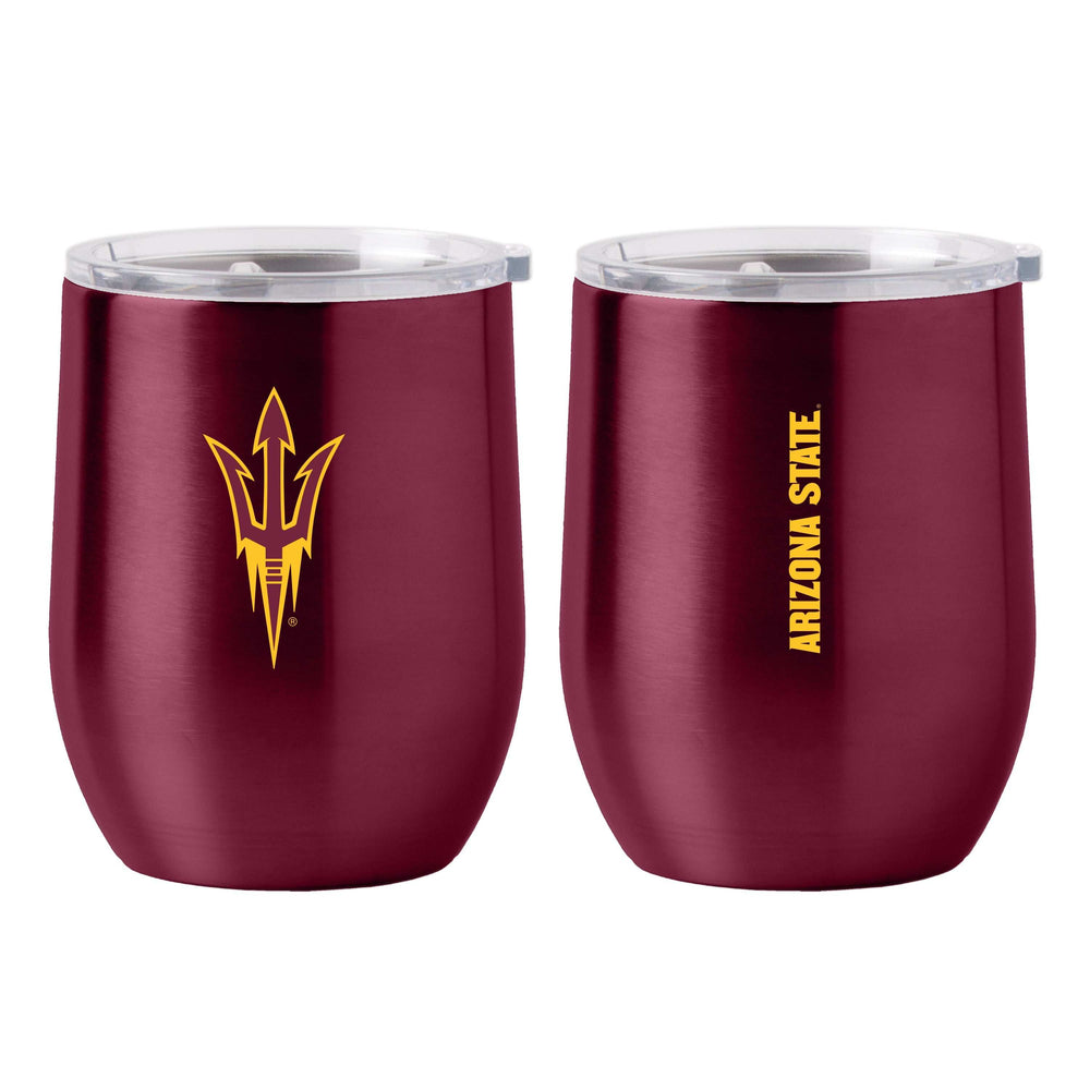 Arizona State 16oz Gameday Stainless Curved Beverage - Logo Brands - Flyclothing LLC