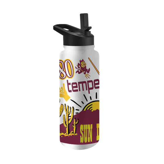 Arizona State 34oz Native Quencher Bottle - Logo Brands - Flyclothing LLC