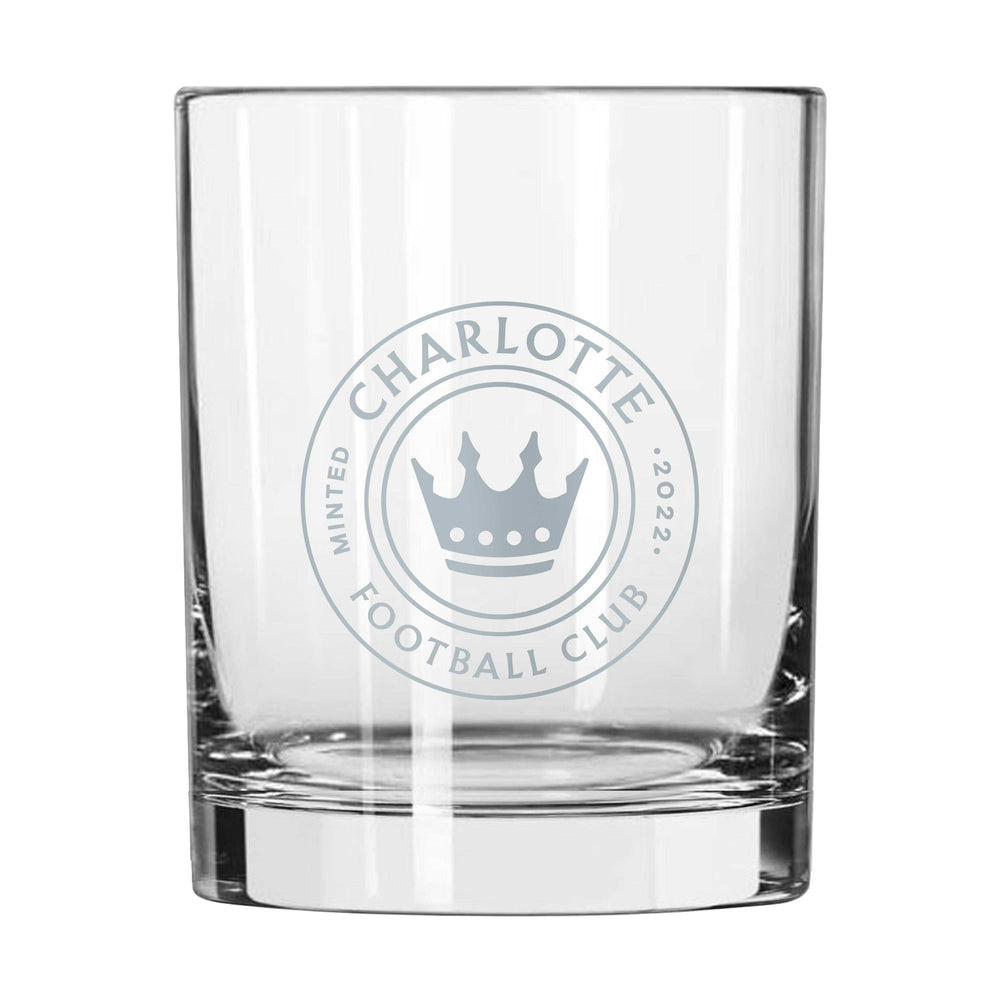 Charlotte FC 14oz Frost Rocks Glass - Logo Brands - Flyclothing LLC