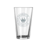 Charlotte FC 16oz Frost Pint Glass - Logo Brands - Flyclothing LLC