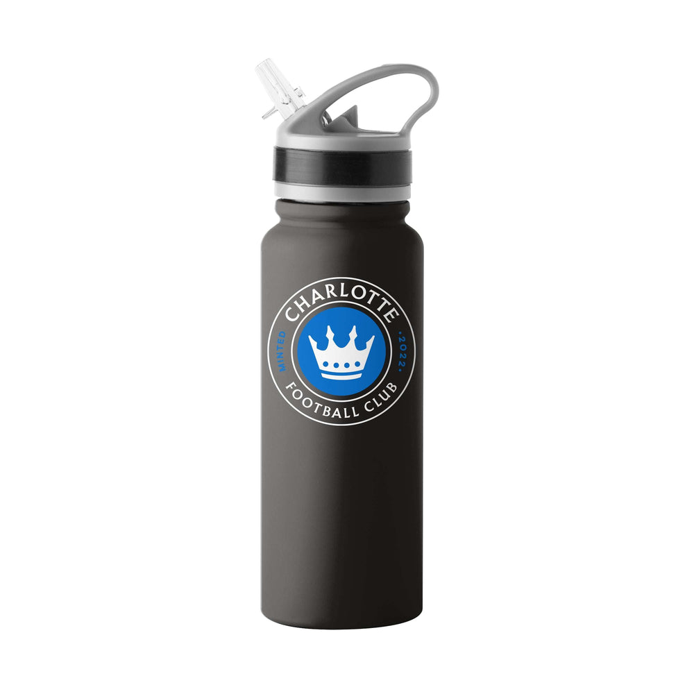 Charlotte FC 25oz Logo SingleWall FlipTop Bottle - Logo Brands - Flyclothing LLC