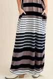 Pocketed Striped V-Neck Sleeveless Cami Dress - Trendsi - Flyclothing LLC