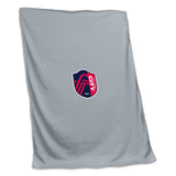 St. Louis City SC Gray Screened Sweatshirt Blanket - Logo Brands - Flyclothing LLC