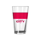 St Louis City SC 16oz Colorblock Pint Glass - Logo Brands - Flyclothing LLC