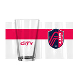 St Louis City SC 16oz Colorblock Pint Glass - Logo Brands - Flyclothing LLC