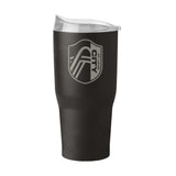 St Louis FC Gunmetal 30oz Black Powder Coat Tumbler - Logo Brands - Flyclothing LLC