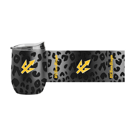 UC San Diego 16oz Leopard Powdercoat Curved Beverage - Logo Brands - Flyclothing LLC