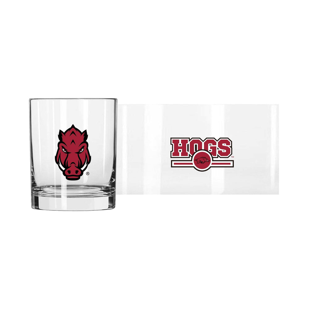Arkansas 14oz Letterman Rocks Glass - Logo Brands - Flyclothing LLC