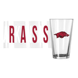 Arkansas 16oz Overtime Pint Glass - Logo Brands - Flyclothing LLC