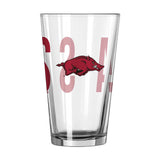 Arkansas 16oz Overtime Pint Glass - Logo Brands - Flyclothing LLC