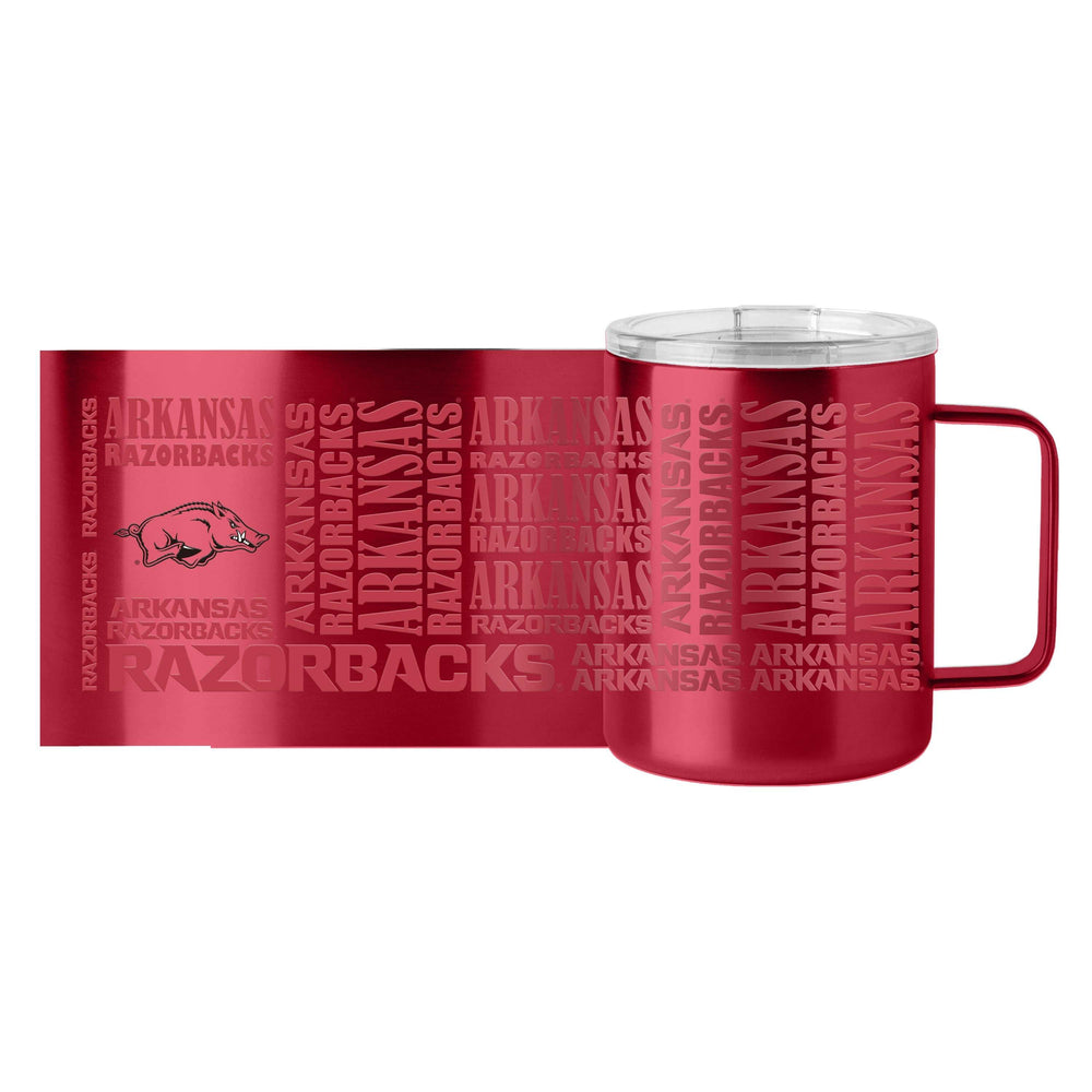 Arkansas 15oz Replay Stainless Steel Mug - Logo Brands - Flyclothing LLC