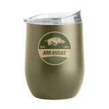 Arkansas 16oz Badge Powder Coat Curved Beverage - Logo Brands - Flyclothing LLC