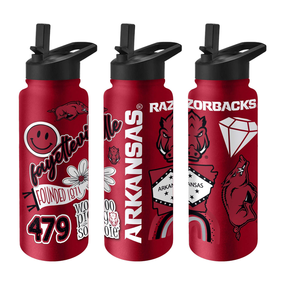 Arkansas 34oz Team Color Native Quencher Bottle - Logo Brands - Flyclothing LLC