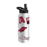Arkansas 34oz White Dreamweave Quencher Bottle - Logo Brands - Flyclothing LLC
