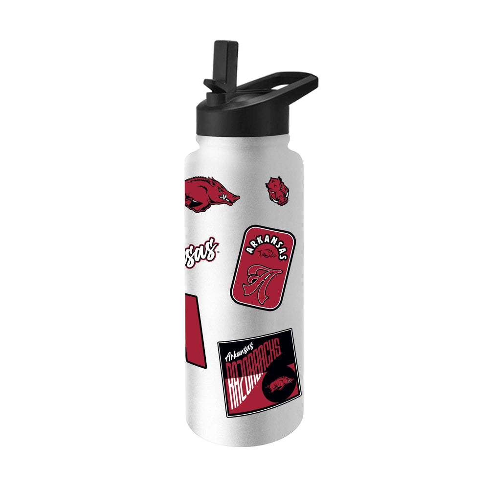 Arkansas 34oz White Dreamweave Quencher Bottle - Logo Brands - Flyclothing LLC