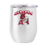 Arkansas 16oz Arcade Stainless Curved Beverage - Logo Brands - Flyclothing LLC