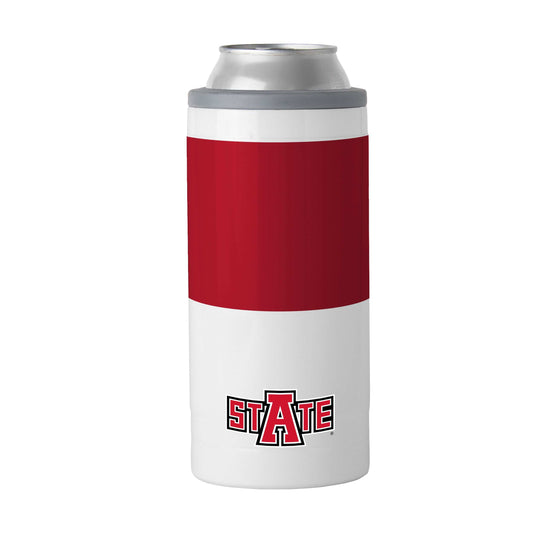 Arkansas State 12oz Colorblock Slim Can Coolie - Logo Brands - Flyclothing LLC