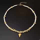 Pearl & Heart Pendant Necklace - Trendsi - Flyclothing LLC