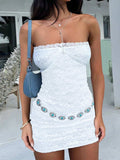 Devine Lace Mini Tube Dress - Trendsi - Flyclothing LLC