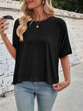 Lovelet Round Neck Half Sleeve T-Shirt - Trendsi - Flyclothing LLC