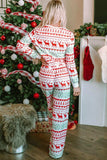 Christmas Element Round Neck Top and Pants Lounge Set - Trendsi - Flyclothing LLC