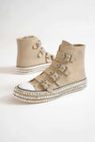 Beast Fashion Multi-Buckle Straps Studded Platform Sneakers - Trendsi - Flyclothing LLC