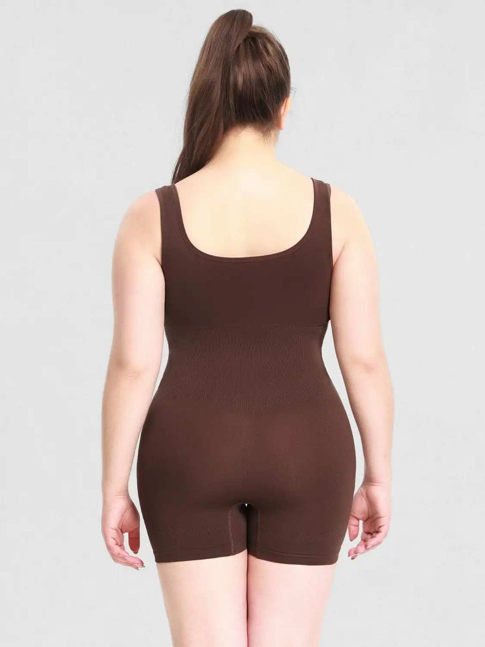 Scoop Neck Wide Strap Shaping Romper - Trendsi - Flyclothing LLC