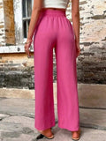 Tied High Waist Wide Leg Pants with Pockets - Trendsi - Flyclothing LLC
