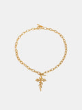 18K Gold-Plated Stainless Steel Cross Necklace - Trendsi - Flyclothing LLC
