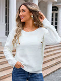 Decor Button Drop Shoulder Knit Top - Trendsi - Flyclothing LLC