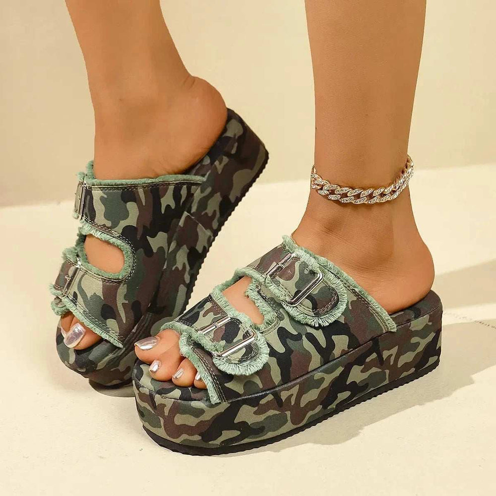Open Toe Platform Sandals - Trendsi - Flyclothing LLC