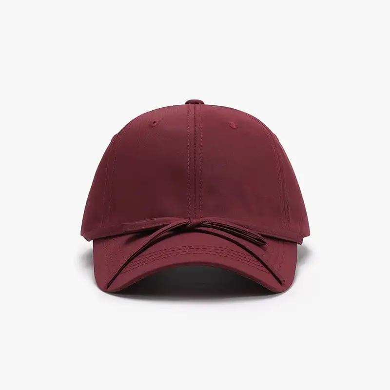 Tied Bow Cotton Baseball Cap - Trendsi - Flyclothing LLC