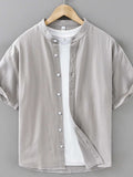 Men's Plus Size Button Up Short Sleeve Shirt - Trendsi - Flyclothing LLC