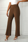 High Waist Straight Leg Pants - Trendsi - Flyclothing LLC