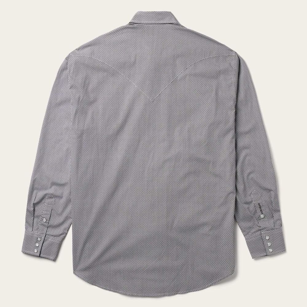 Stetson Grey Geo Print Western Shirt - Stetson - Flyclothing LLC