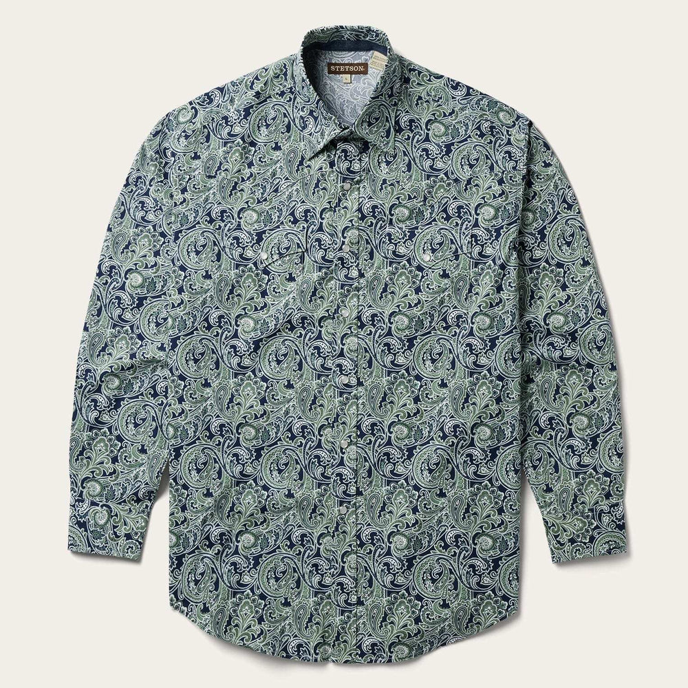 Stetson Greenspring Paisley Print Western Shirt - Stetson - Flyclothing LLC
